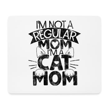 i'm not a regular mom i'm a cat mom - Katzenspruch - Mousepad (Querformat) - Weiß - Vorne