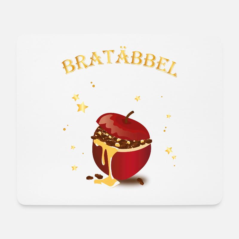 Bratapfel - Sächsisch - Mousepad (Querformat) - Weiß