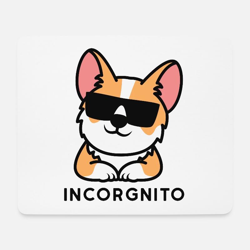 Incorgnito - Mousepad (Querformat) - Weiß