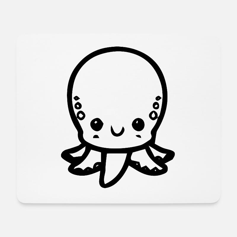 Kraken Tintenfisch Geschenk Idee - Mousepad (Querformat) - Weiß