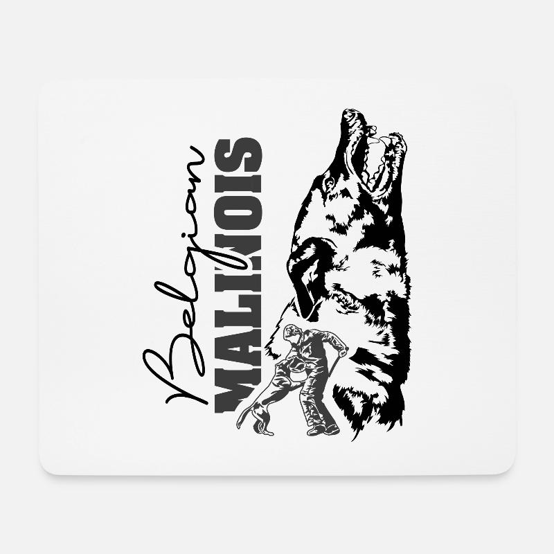 BELGIAN MALINOIS Wilsigns Hundesport IGP - Mousepad (Querformat) - Weiß