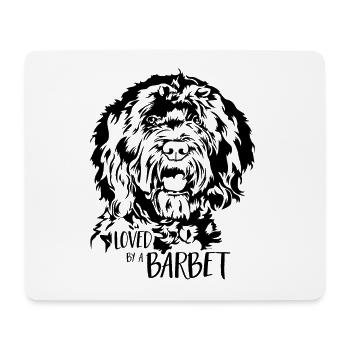 Loved by a BARBET Dog Saying Dogs Wilsigns - Mouse Pad (horizontal) - white - Front