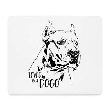 Loved by a Dogo dog saying Dogo Argentino dogs - Mouse Pad (horizontal) - white - Front
