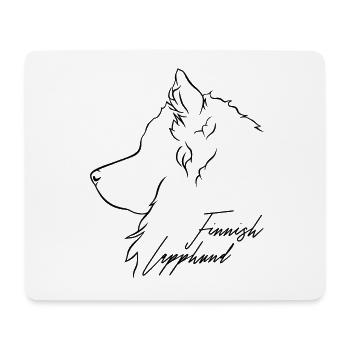 Profil finlandais de Laponie Chiens Chien Wilsigns - Tapis de souris (format paysage) - blanc - Devant