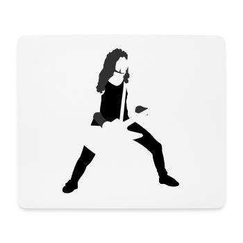 Metal guitar player, minimaliste James Hetfield - Tapis de souris (format paysage) - blanc - Devant