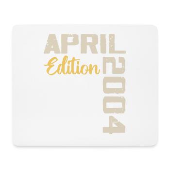 Geburtstag 20 Jahre April 2004 Geburtstagsgeschenk - Mousepad (Querformat) - Weiß - Vorne