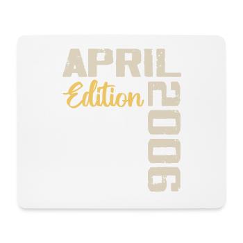 Birthday 18 Years April 2006 Birthday Gift - Mouse Pad (horizontal) - white - Front