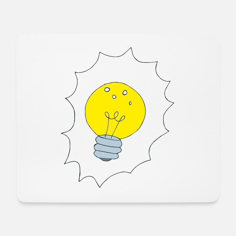 Kreative Glühbirne Illustration - Mousepad (Querformat) - Weiß