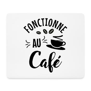 Kaffee-Humor-T-Shirt – Funktioniert im Café - Mousepad (Querformat) - Weiß - Vorne