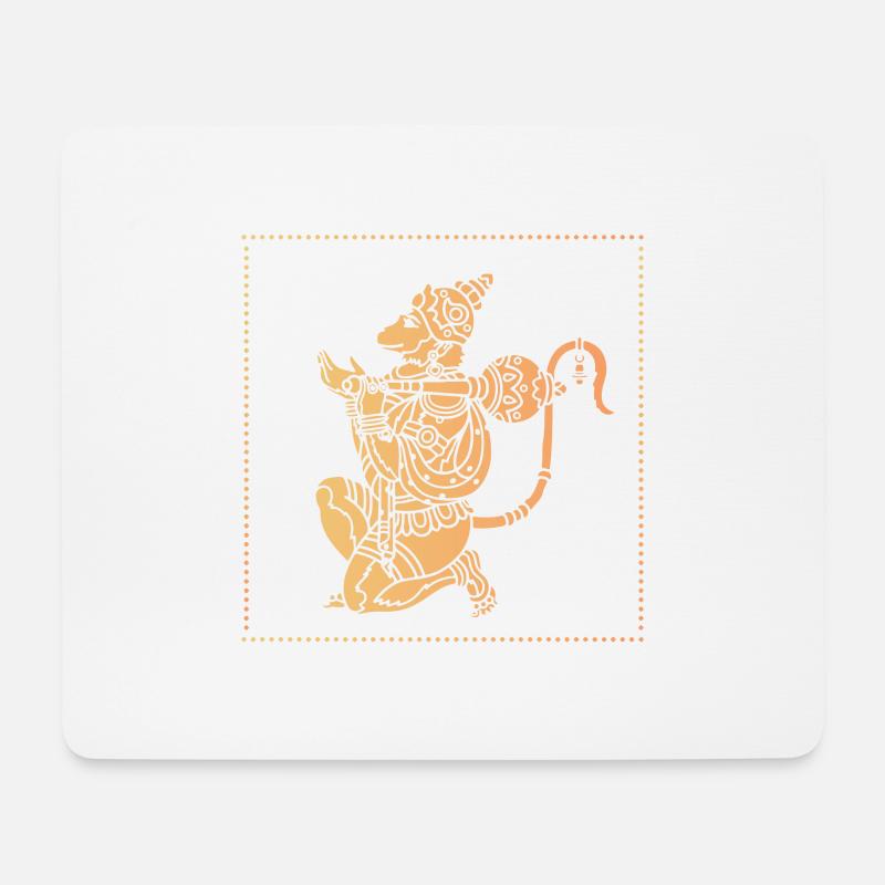 Hanuman Affe Ramayana - Mousepad (Querformat) - Weiß