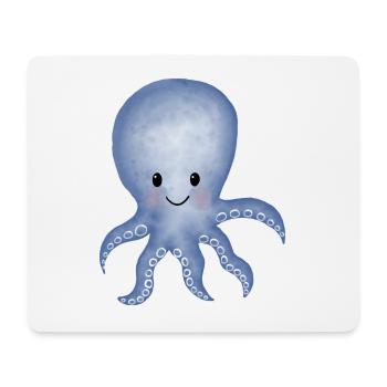 Calmar poulpe - Tapis de souris (format paysage) - blanc - Devant