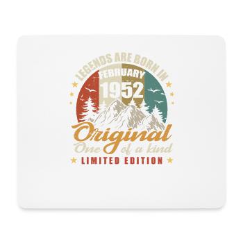 Original Legends Are Born In February 1952 - LE - Mouse Pad (horizontal) - white - Front