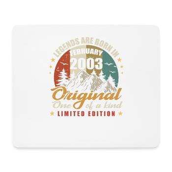 Original Legends Are Born In February 2003 🎉 - Mouse Pad (horizontal) - white - Front