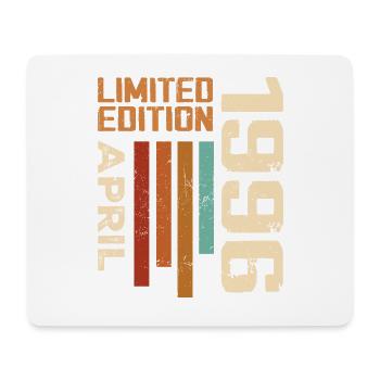 Born in April 1996 Retro 1996 Birthday Gift - Mouse Pad (horizontal) - white - Front