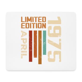 Born In April 1975 Birthday Gift 1975 Retro - Mouse Pad (horizontal) - white - Front