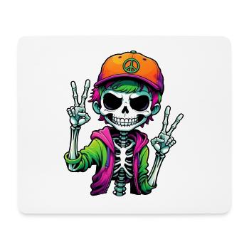 Niedlicher Cartoon Skelett Junge - Mousepad (Querformat) - Weiß - Vorne