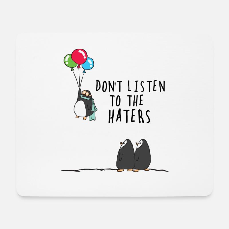 Haters - Mousepad (Querformat) - Weiß