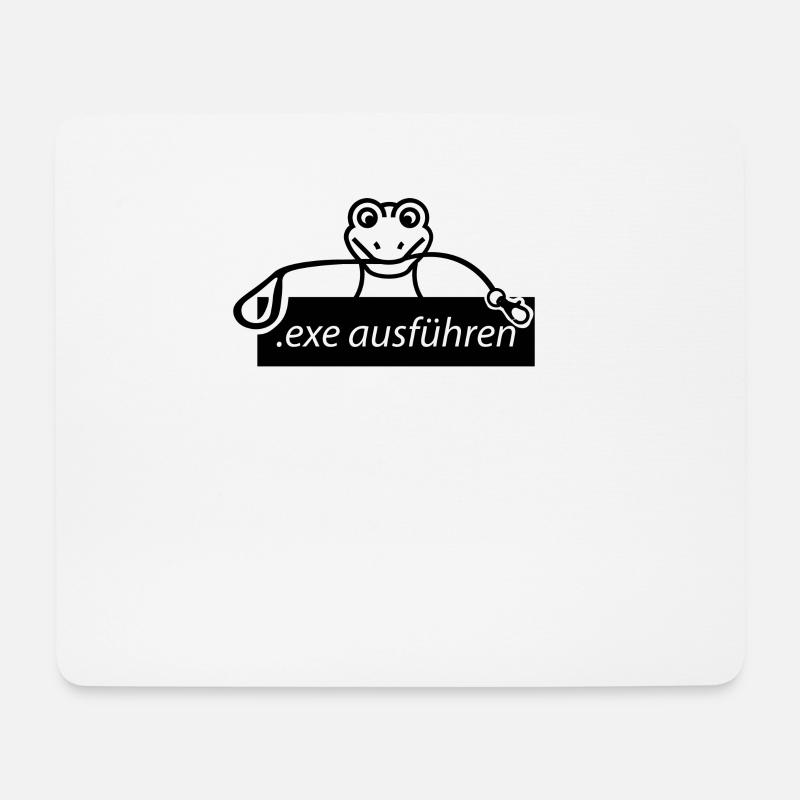 exe ausführen System ADMIN Nerd WIN Administrator - Mousepad (Querformat) - Weiß