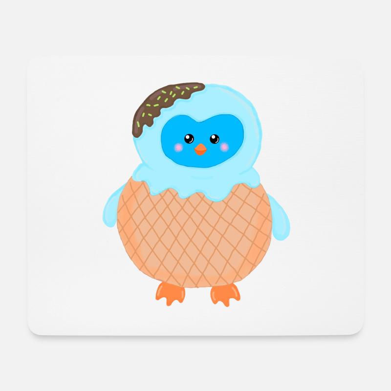 icecream pingu - Mousepad (Querformat) - Weiß