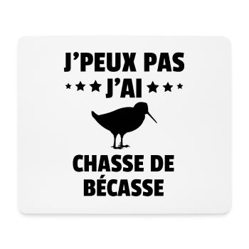j'peux pas j'ai chasse de bécasse - Tapis de souris (format paysage) - blanc - Devant