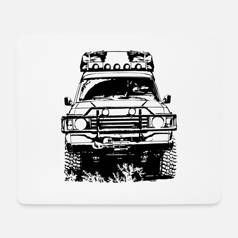 HJ60 Offroad - Mousepad (Querformat) - Weiß