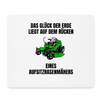 Aufsitzrasenmäher Gartenbau Gärtner Spruch Garten - Mousepad (Querformat) - Weiß - Vorne