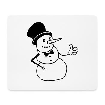 snowman like - Tapis de souris (format paysage) - blanc - Devant
