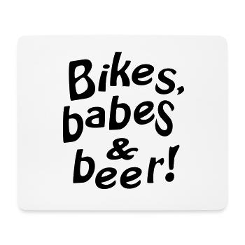 bikes babes beer - Tapis de souris (format paysage) - blanc - Devant