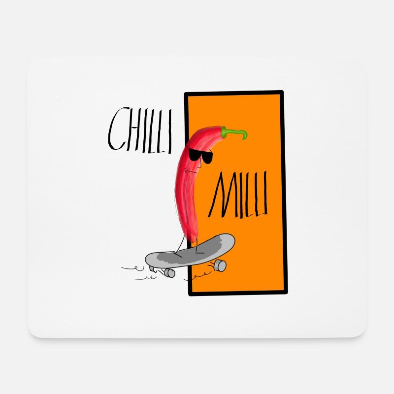 Chilli Milli 3D - Mouse Pad (horizontal) - white