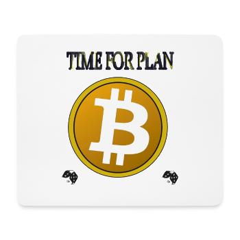 Bitcoin symbol plan - Mouse Pad (horizontal) - white - Front