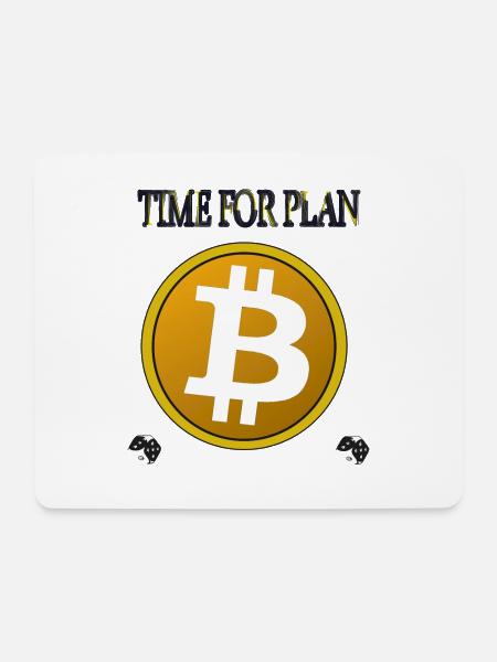 Bitcoin symbol plan - Mousepad (Querformat) - Weiß