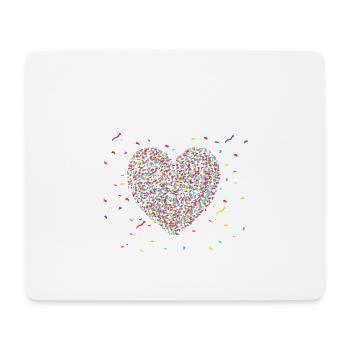 Karneval Fasching Kostüm Konfetti im Herzen Kölle - Mousepad (Querformat) - Weiß - Vorne