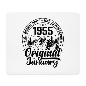 1955 January Original 69 Years Anniversary Gift - Mouse Pad (horizontal) - white - Front