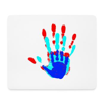 Les mains colorées dessous - Tapis de souris (format paysage) - blanc - Devant