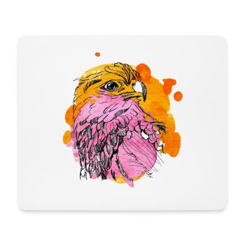 Hand drawn eagle with colors, vintage style - Mouse Pad (horizontal) - white - Front