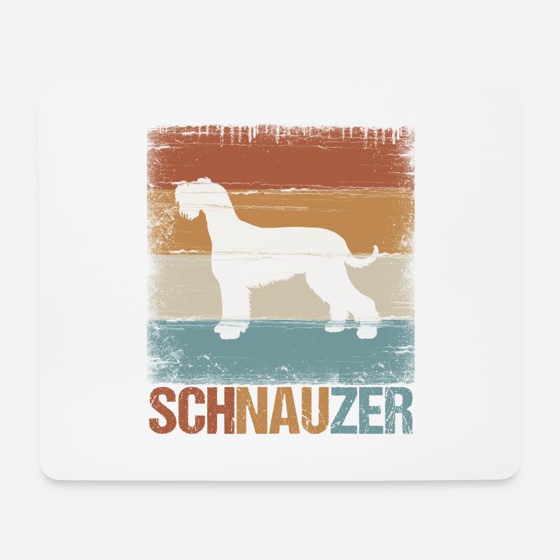 Schnauzer Hund Hundehalter Geschenkidee - Mousepad (Querformat) - Weiß