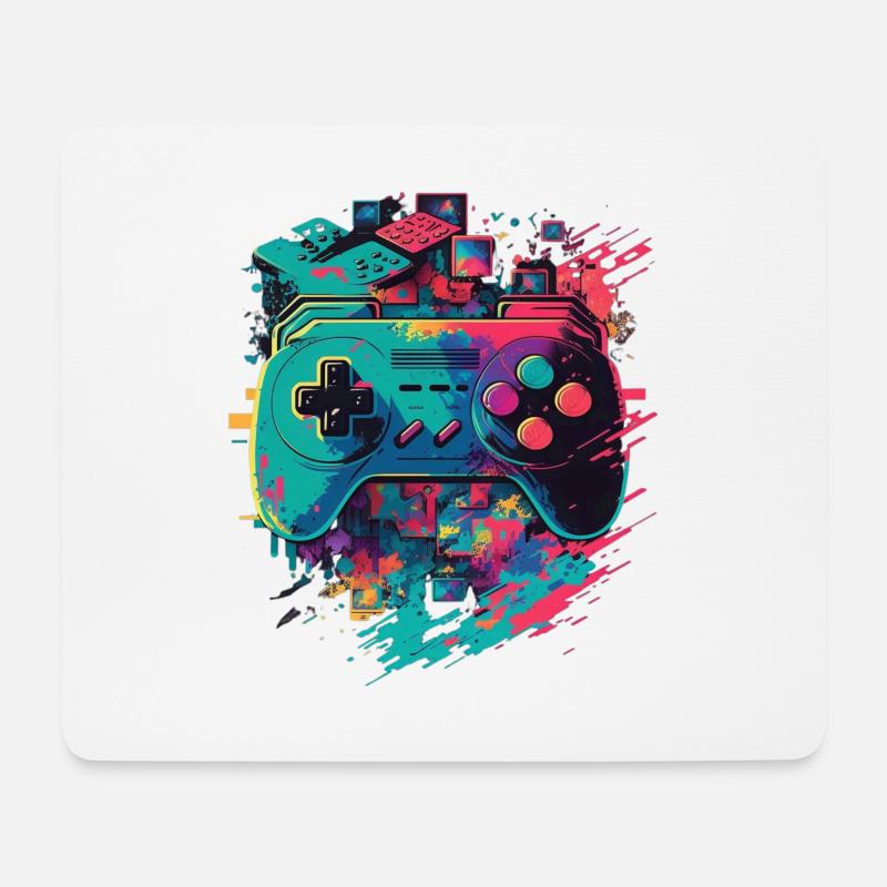 Retro Console - Mouse Pad (horizontal) - white