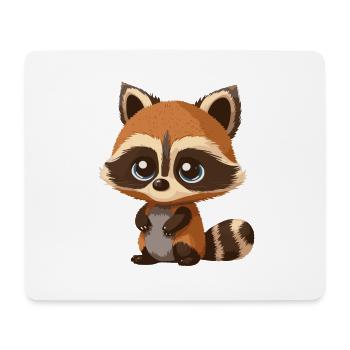 small raccoon - Mouse Pad (horizontal) - white - Front