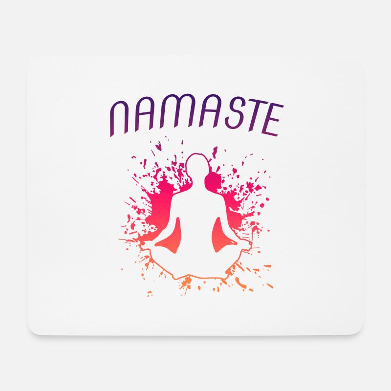 YOGA - Mousepad (Querformat) - Weiß