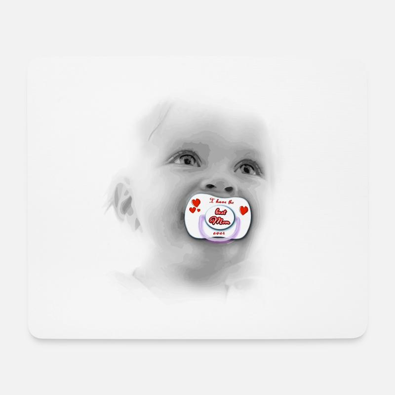 best mom schnuller - Mousepad (Querformat) - Weiß