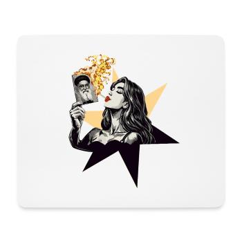 Frau Feuer 1 - Mousepad (Querformat) - Weiß - Vorne