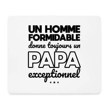 Un homme formidable donne un papa exceptionnel - Tapis de souris (format paysage) - blanc - Devant