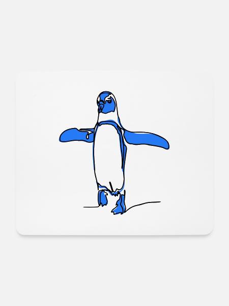 Penguline - Mousepad (Querformat) - Weiß
