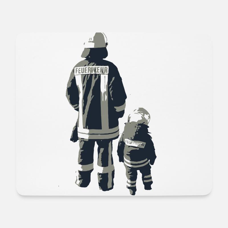 Feuerwehrmann - Mousepad (Querformat) - Weiß