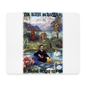 Depuis que KINI crée o... Drôle de T-shirt, Bavière, bière - Tapis de souris (format paysage) - blanc - Devant