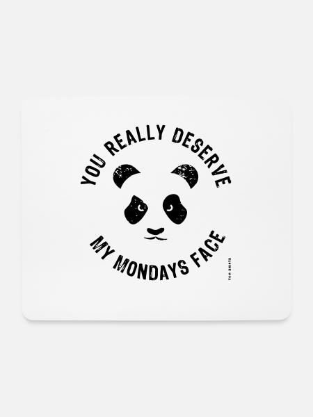 Mondays Face - Mouse Pad (horizontal) - white
