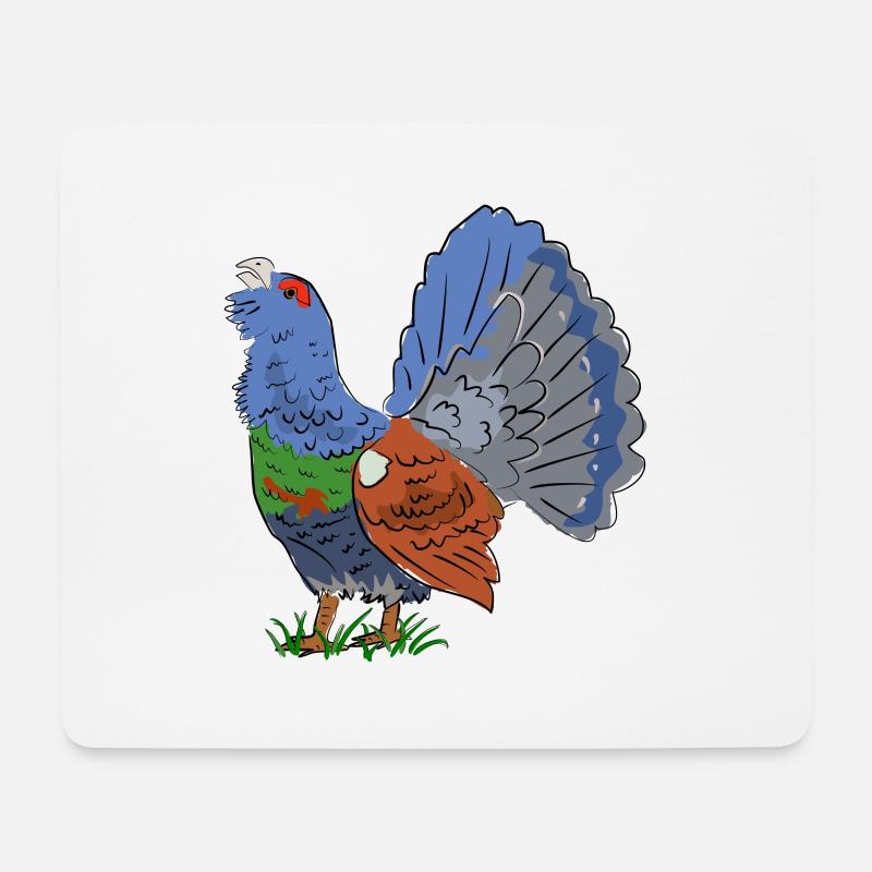 Fabelhafter Auerhahn in Farbenpracht - Mousepad (Querformat) - Weiß