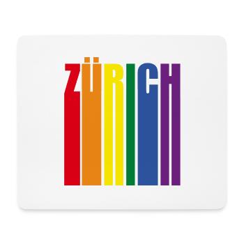 Zurich Rainbow Pride LGBT - Tapis de souris (format paysage) - blanc - Devant