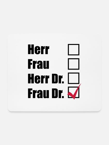 Frau Doktor - Mousepad (Querformat) - Weiß