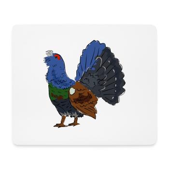Farbiger Auerhahn mit buntem Gefieder - Mousepad (Querformat) - Weiß - Vorne